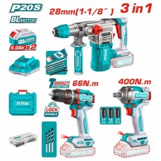 TOTAL  Li-ion 3 Pcs Combo Kit TCKLI20638
